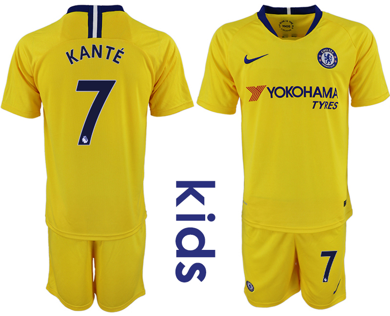 2018_2019 Club Chelsea away Youth #7 soccer jerseys->youth soccer jersey->Youth Jersey